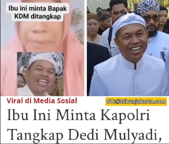 VIRAL DI MEDIA SOSIAL.KAPOLRI DI MINTA TANGKAP DEDI MULYADI GUBERNUR JAWA BARAT