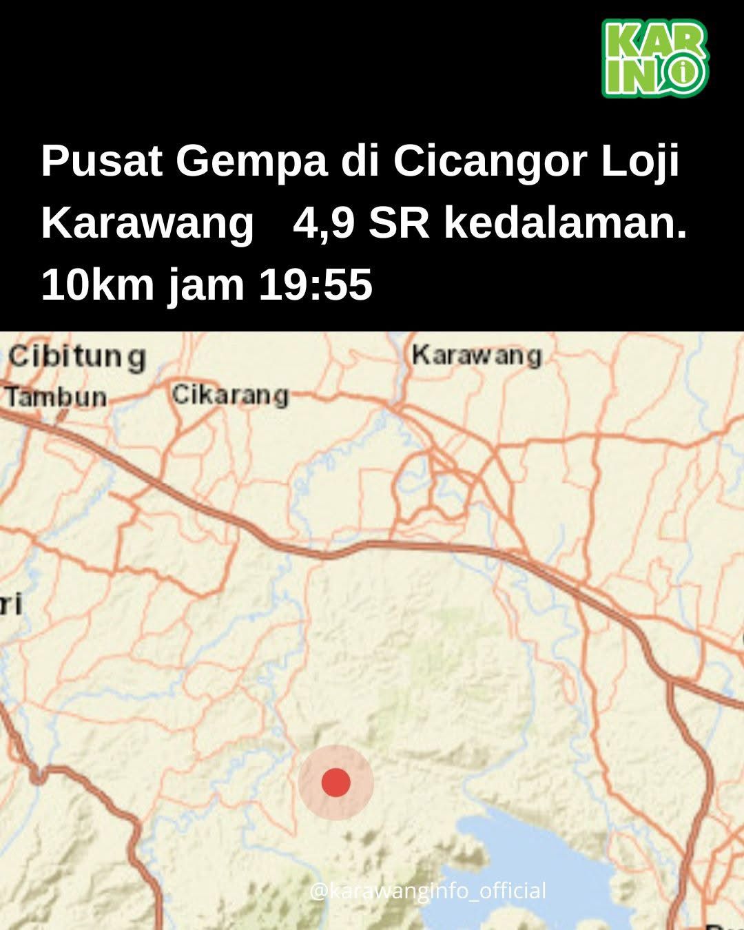 Gempa Berkekuatan 4,9 Guncang Bekasi dan Sekitarnya, Warga Diminta Tetap Tenang