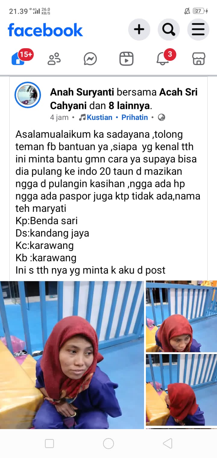 Maryati, Warga Kondangjaya Diduga Terlantar di Luar Negeri Sejak 2008, Minta Dipulangkan ke Indonesia